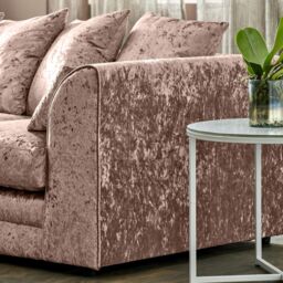 Snugg Furniture UK Limited (Left Hand) Aurora Crushed Velvet Corner Sofa in Light Beige - thumbnail 6