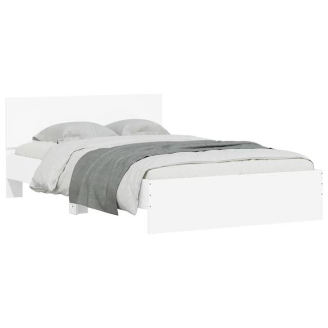 Berkfield Home Durable Bed Frame without Mattress White 120x190 cm Small Double - image 1