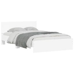 Berkfield Home Durable Bed Frame without Mattress White 120x190 cm Small Double - thumbnail 1