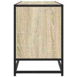 Berkfield Home TV Cabinet Sonoma Oak 150x35x41 cm Engineered Wood & Metal in Light Tan - Size: 150 x 35 x 41 cm - thumbnail 5