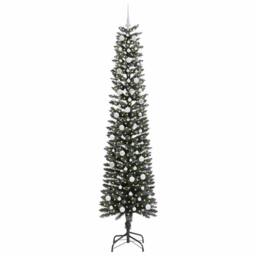 Berkfield Home Artificial Christmas Tree with 300 LEDs Green 58 x 58 x 240 cm - thumbnail 3