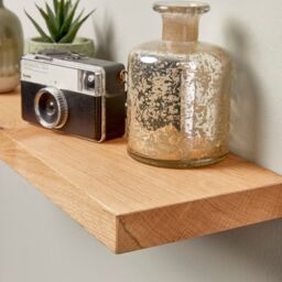 Off the Grain Solid Oak Wall-Mounted Floating Shelves - 2 Pack - 100cm in Light Oak - Size: 100 cm x 15 cm - thumbnail 5