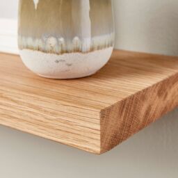Off the Grain Solid Oak Wall-Mounted Floating Shelves - 2 Pack - 100cm in Light Oak - Size: 100 cm x 15 cm - thumbnail 4