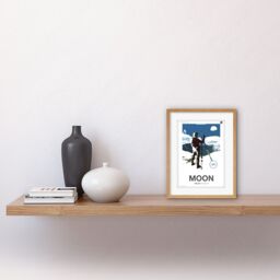 "Artery8 Wall Art Print NASA Modern Explorers Explore Moon to Mars Lunar Architect Artemis Poster Artwork Framed 9X7 Inch in Beige - Size: W7"" x H9""" - thumbnail 2