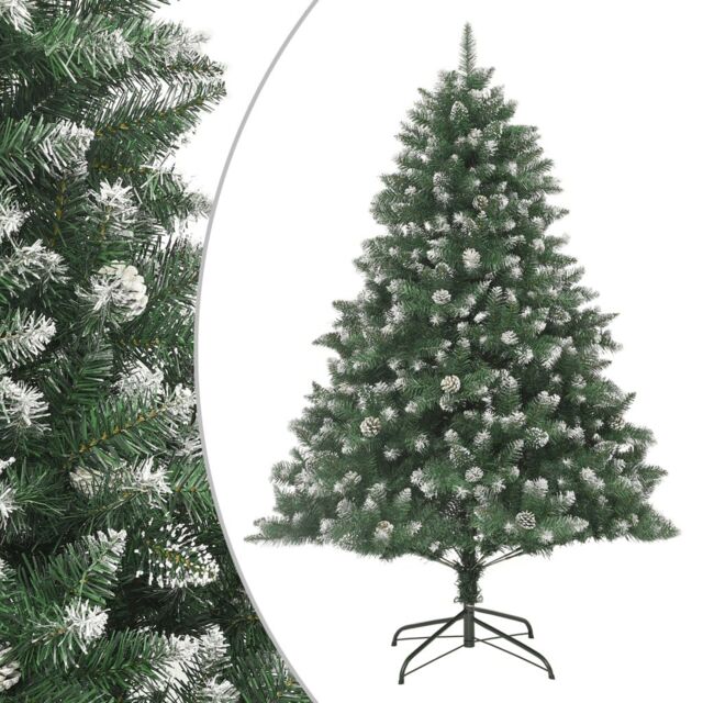 Berkfield Home Artificial Christmas Tree with Stand 210 cm PVC in Green - image 1