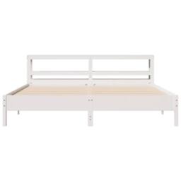 Berkfield Home Bed Frame without Mattress White 180x200 cm Super King Solid Wood Pine - thumbnail 4