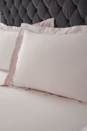 Catherine Lansfield 'Silky Soft Satin' Oxford Pillowcases Pair in Pink