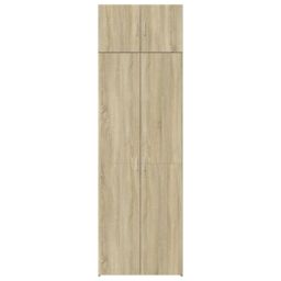 Berkfield Home Storage Cabinet Sonoma Oak 70x42.5x225 cm Engineered Wood in Brown - thumbnail 4