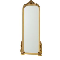 Melody Maison Large Tall Arch Antique Gold Ornate Mirror - 150cm X 60cm - Size: 150 cm X 60 cm - thumbnail 1