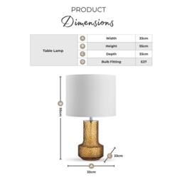 FurnitureboxUK Amber Orange Glass Table Lamp - thumbnail 9