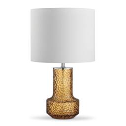 FurnitureboxUK Amber Orange Glass Table Lamp - thumbnail 4
