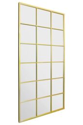 "MirrorOutlet The Fenestra Gold Window Leaner / Wall Mirror 69"" X 33"" 174CM X 85CM - Size: 1 Pack" - thumbnail 2