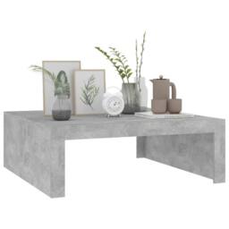 Berkfield Home Modern Coffee Table Concrete Grey 100x100x35 cm Engineered Wood - Size: 100 x 100 x 35 cm - thumbnail 4