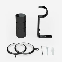 New Edge Blinds Black Nickel 28mm Barrel Fixed Length Metal Curtain Pole - Size: 70 cm - thumbnail 3