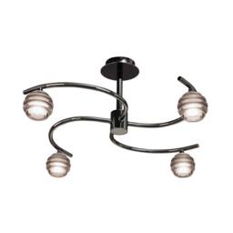 Netlighting Sphere Semi Flush 4 Light G9 Black Chrome - thumbnail 1