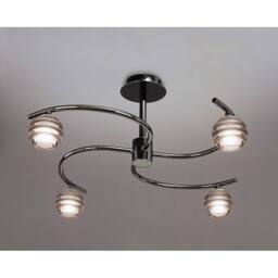 Netlighting Sphere Semi Flush 4 Light G9 Black Chrome - thumbnail 2