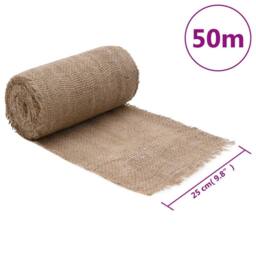 Berkfield Home Jute Roll 0.25x50 m 100% Jute 200 gsm in Tan - thumbnail 7