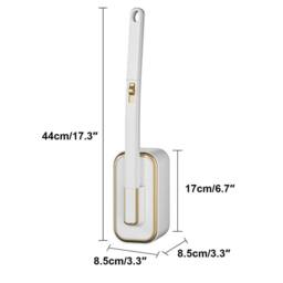 KORVIXA Disposable Toilet Brush Set with 24 Refills, Bowl Cleaning System Kit in White - Size: 180 cm width x 180 cm drop - thumbnail 2