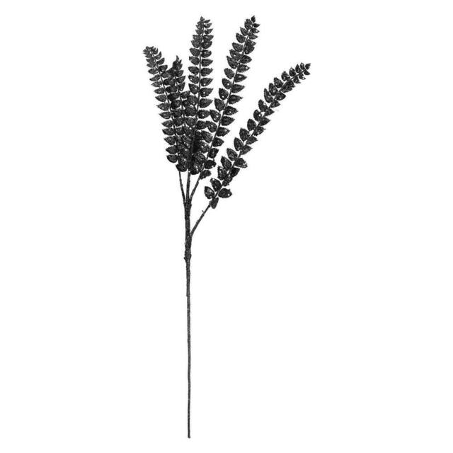 VFM e-Store Christmas Long Stem with Glitter Decoration 80cm x 27cm Black X 1 - Size: 80 cm x 27 cm - image 1