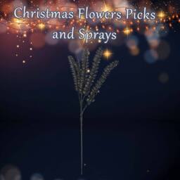 VFM e-Store Christmas Long Stem with Glitter Decoration 80cm x 27cm Black X 1 - Size: 80 cm x 27 cm - thumbnail 3