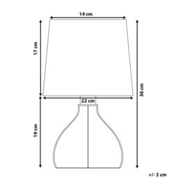 Wyld and Coco Modern Table Lamp - Light Brown Plywood Base White Fabric Shade - thumbnail 4