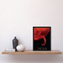Artery8 NASA Our Solar System The Sun Coronal Ejection Solar Filament Artwork Framed Wall Art Print A4 in Black - thumbnail 2