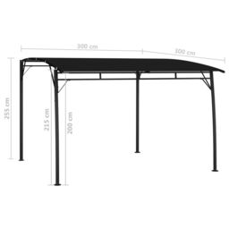 Berkfield Home Garden Sunshade Awning 3x3x2.55 m Anthracite in Black - thumbnail 6