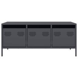 Berkfield Home Sturdy Coffee Table Anthracite 101.5x50x43.5 cm Cold-rolled Steel in Dark Grey - thumbnail 4