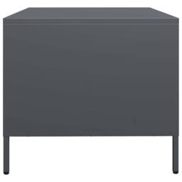 Berkfield Home Sturdy Coffee Table Anthracite 101.5x50x43.5 cm Cold-rolled Steel in Dark Grey - thumbnail 6