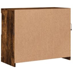 Berkfield Home Sideboard with LED Lights Smoked Oak 81x37x67 cm in Brown - Size: 81 x 37 x 67 cm - thumbnail 9