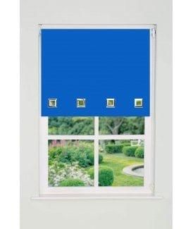 New Edge Blinds Square Eyelet Edge Roller Blind 165cm Drop Blue - Size: 170 cm width x 165 cm drop - image 1