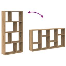 Berkfield Home Durable Bookcase Artisian Oak 60x20x120 cm Engineered Wood in Brown - Size: 60 x 20 x 120 cm - thumbnail 8