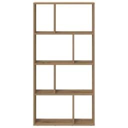 Berkfield Home Durable Bookcase Artisian Oak 60x20x120 cm Engineered Wood in Brown - Size: 60 x 20 x 120 cm - thumbnail 5