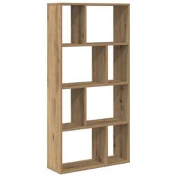 Berkfield Home Durable Bookcase Artisian Oak 60x20x120 cm Engineered Wood in Brown - Size: 60 x 20 x 120 cm - thumbnail 3