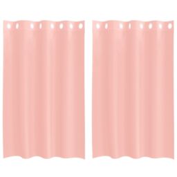 Berkfield Home Voile Curtains with Grommets 2 pcs Pink 140x175 cm - thumbnail 2