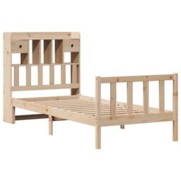 Berkfield Home Decorative Bookcase Bed without Mattress 90x200 cm Solid Wood Pine in Light Oak - thumbnail 1
