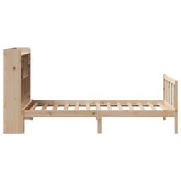 Berkfield Home Decorative Bookcase Bed without Mattress 90x200 cm Solid Wood Pine in Light Oak - thumbnail 7