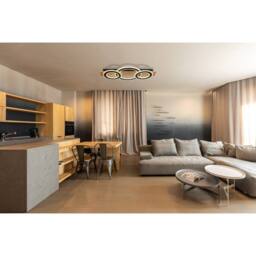 Netlighting Jayden 3 Ring Semi Flush Ceiling Light Wood Look 3x LED 3000K in Brown - thumbnail 5