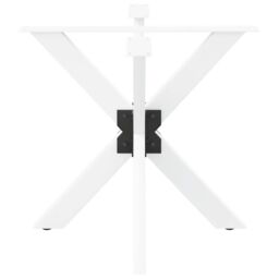 Berkfield Home Dining Table Leg Spider Shape White 85x85x(72-73) cm Steel - thumbnail 4