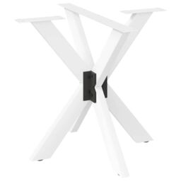 Berkfield Home Dining Table Leg Spider Shape White 85x85x(72-73) cm Steel - thumbnail 1