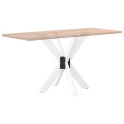 Berkfield Home Dining Table Leg Spider Shape White 85x85x(72-73) cm Steel - thumbnail 6