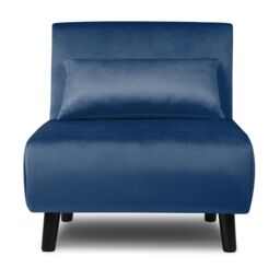 Home Garden Direct Aurora - Single Bed Chair Sofa in Velvet - 1 Seater - Blue - thumbnail 5