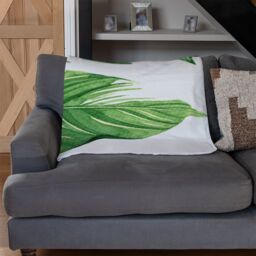Benjamin Tate Design Twin Botanical Leaves Blanket in Natural - Size: 120 cm x 150 cm - thumbnail 2