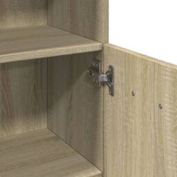Berkfield Home Practical Bathroom Cabinet Sonoma Oak 30.5x30x179 cm Engineered Wood in Light Brown - thumbnail 8