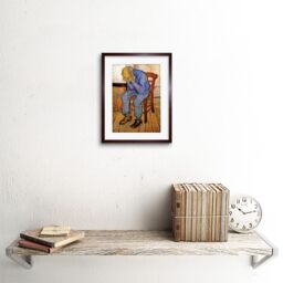 "Artery8 Wall Art Print Van Gogh Old Man Sorrow Threshold Eternity 1890 Artwork Framed 9X7 Inch in Brown - Size: W7"" x H9""" - thumbnail 2