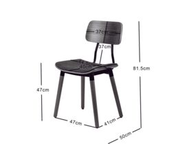 Nordlys Set of 2 Modern Wooden Dining Room Chairs in Beige - thumbnail 5