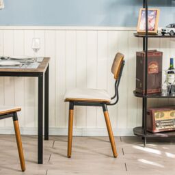 Nordlys Set of 2 Modern Wooden Dining Room Chairs in Beige - thumbnail 8