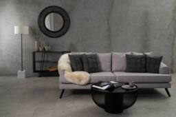 Orsina Sleek Design Coffee Table With Black Glass Top, Elegant Airy Glass Coffee Table, Versatile Hallway Table - thumbnail 2