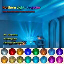 Dyzi 16 Colour Northern Light Projection Night Light With Remote - thumbnail 9