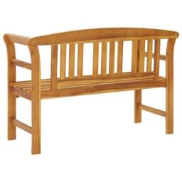 Berkfield Home Elegant Garden Bench 114 cm Solid Acacia Wood in Brown - thumbnail 4